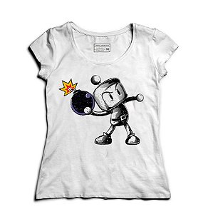 Camiseta Feminina Bombardeio  - Loja Nerd e Geek - Presentes Criativos