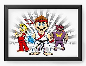 Quadro Decorativo A4 (33X24) Plumber Kombat  - Loja Nerd e Geek - Presentes Criativos