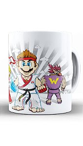 Caneca Plumber Kombat - Loja Nerd e Geek - Presentes Criativos