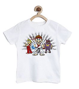 Camiseta Infantil Plumber Kombat - Loja Nerd e Geek - Presentes Criativos