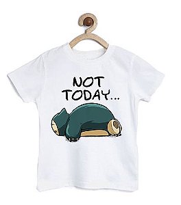 Camiseta Infantil Hoje não - Loja Nerd e Geek - Presentes Criativos