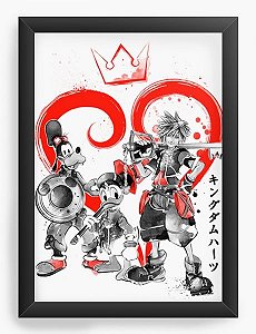 Quadro Decorativo A3 (45X33) Geekz Kingdom Hearts - Loja Nerd e Geek - Presentes Criativos