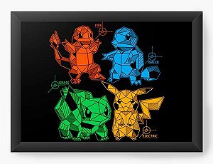 Quadro Decorativo Desenho Pikachu 3 Peças em Promoção na Americanas