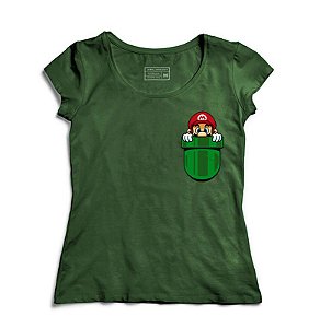 Camiseta Feminina Bolso Plumber - Loja Nerd e Geek - Presentes Criativos