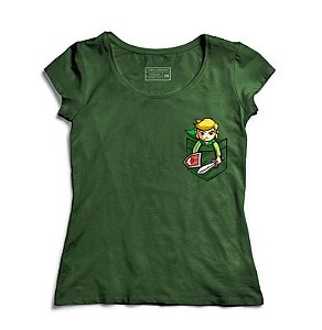 Camiseta Feminina Bolso Elf - Loja Nerd e Geek - Presentes Criativos