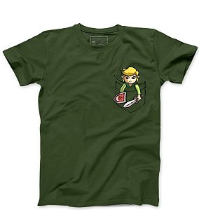 Camiseta Masculina Bolso Elf - Loja Nerd e Geek - Presentes Criativos