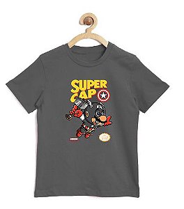 Camiseta Infantil Super Cap - Loja Nerd e Geek - Presentes Criativos