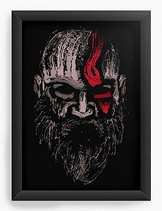 Quadro Decorativo God Of War 1 com Moldura A3