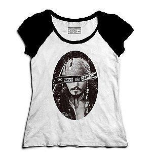 Camiseta Feminina Raglan Piratas da Caribe - Loja Nerd e Geek