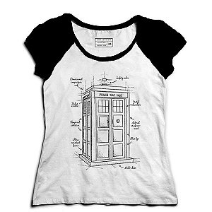 Camiseta Feminina Raglan Doctor Who - Loja Nerd e Geek