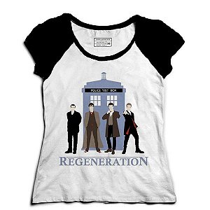 Camiseta Feminina Raglan Doctor Who - Loja Nerd e Geek