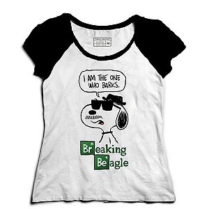 Camiseta Feminina Raglan Scientist Dog - Loja Nerd e Geek