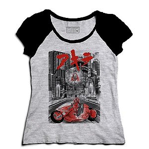 Camiseta Feminina Raglan Akira - Loja Nerd e Geek