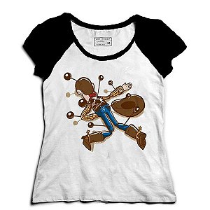 Camiseta Feminina Raglan Cowboy de Brinquedo - Loja Nerd e Geek