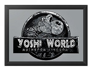 Quadro Decorativo A4 (33X24) Yoshi World - Loja Nerd e Geek - Presentes Criativos