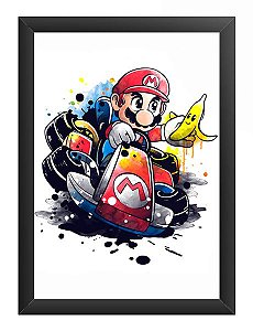 Quadro Decorativo A3 (45X33) Plumber Kart - Loja Nerd e Geek - Presentes Criativos