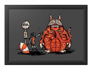 Quadro Decorativo A4 (33X24) R-Evil Totoro - Loja Nerd e Geek - Presentes Criativos