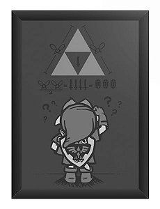 Quadro Decorativo A4 (33X24) Triforce - Loja Nerd e Geek - Presentes Criativos