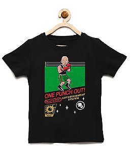 Camiseta Infantil One Punch Out- Loja Nerd e Geek - Presentes Criativos
