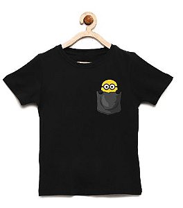 Camiseta Infantil Minion Bolso - Loja Nerd e Geek - Presentes Criativos