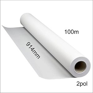 Bobina Sulfite 75gr Branco Para Plotter 914mm x 100m 2pol