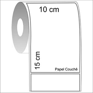 Etiqueta Térmica 10cm x 15cm C/Serrilha Rolo Com 229 Etiquetas