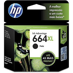 F6V31AB - Preto 8,5ml - Original (HP664 XL)