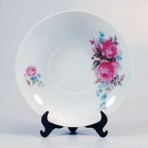 Prato Decorativo em Porcelana MZ Floral