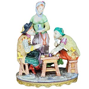 Escultura Porcelana Meissen Antiga Espanhola