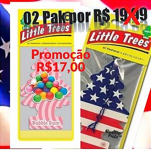 Little Tree Aromatizante veicular e ambiantes dois aromais diferentes.