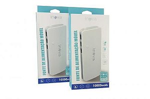 Carregador Power Bank Inova Portátil 10.000mAh Pow 1019 fonte de alimentação para o seu aparelho.