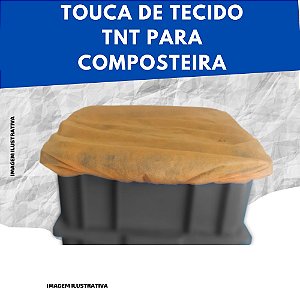 Capa (touca) de Tecido em TNT com elástico para cobrir a Composteira
