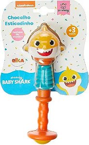 Chocalho Esticadinho Baby Shark Laranja Pinkfong Elka