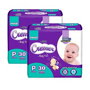 Kit com 2 Pacotes Fralda Descartável Infantil Cremer Magic Care Jumbo