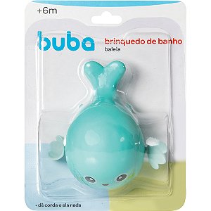 Brinquedo de Banho Baleia que Nada Divertido Infantil Bebê Azul Rosa - Buba