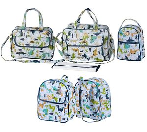 Kit Bolsa Mochila Maternidade Bebê Dinossauro - Espera Feliz