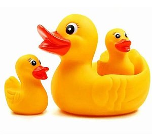 Brinquedo Para Banho Patinho De Borracha - 3 Patos