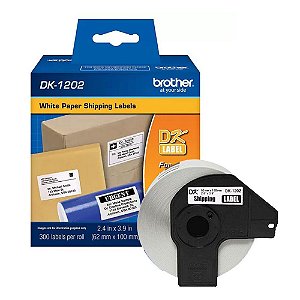 ETIQUETA ENDEREÇO PAPEL PRETO NO BRANCO 29MM X 62MM (ROLO COM 800 UND) - DK1209 BROTHER