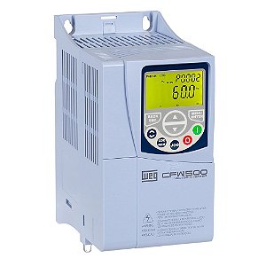 INVERSOR DE FREQUÊNCIA CFW500 TRIFÁSICO 380 - 480VCA 5CV 10A - CFW500B10P0T4DB20 WEG