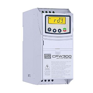 INVERSOR DE FREQUÊNCIA CFW300 TRIFÁSICO 380 - 480VCA 1CV 1,8A - CFW300A01P8T4NB20 WEG