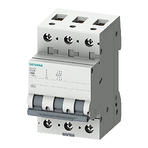 MINI DISJUNTOR 5SL1 TRIPOLAR 20A 3KA - 5SL13207MB SIEMENS