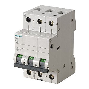 MINI DISJUNTOR 5SL3 TRIPOLAR 16A 4,5KA - 5SL33167MB SIEMENS