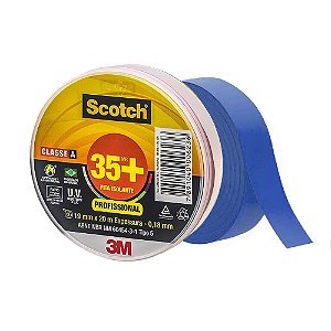 FITA ISOLANTE 19MM X 20M AZUL - SCOTCH 35+ 3M