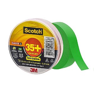 FITA ISOLANTE 19MM X 20M VERDE - SCOTCH 35+ 3M