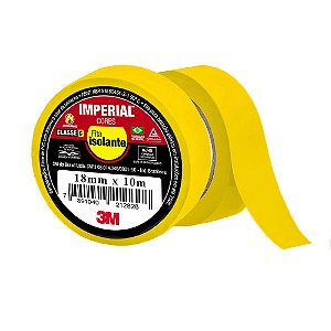 FITA ISOLANTE 18MM X 10M AMARELO - IMPERIAL 3M