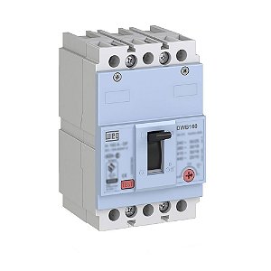 DISJUNTOR CAIXA MOLDADA DWB TRIPOLAR 100A 16KA 380VCA - DWB160B1003DF WEG