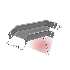 CURVA HORIZ. PERF. "U" PG 90° 200 X 100MM