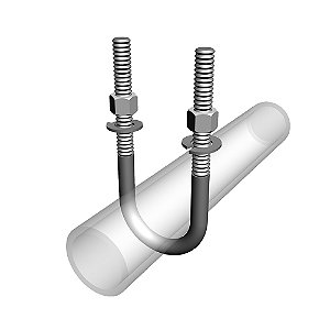 ABRACADEIRA TIPO U VERGALHAO GALV. ELETR. 3 X      3/8"