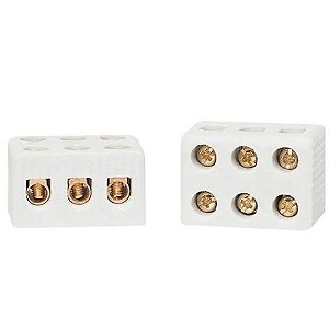 CONECTOR PORCELANA 3 POLOS  6MM 30A 600V