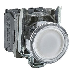 BOTAO COMANDO 22MM METAL. LUMINOSO LED 24VAC/CC 1NA+1NF BC